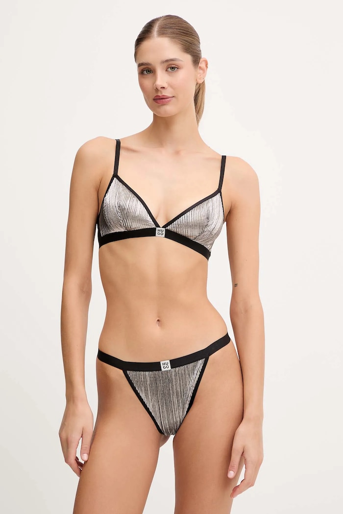 Бюстгальтер HUGO TRIANGLE PLISSE' 50549909 серебрянный AW25