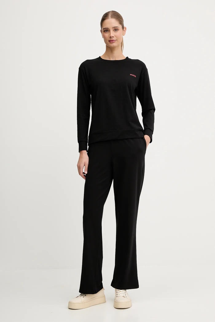 Лонгслів лаунж HUGO HUGO ID LS-SHIRT 50555632 чорний AW25