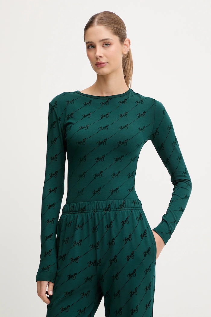 HUGO body LOKKY Bodysuit cu modele verde 50549795