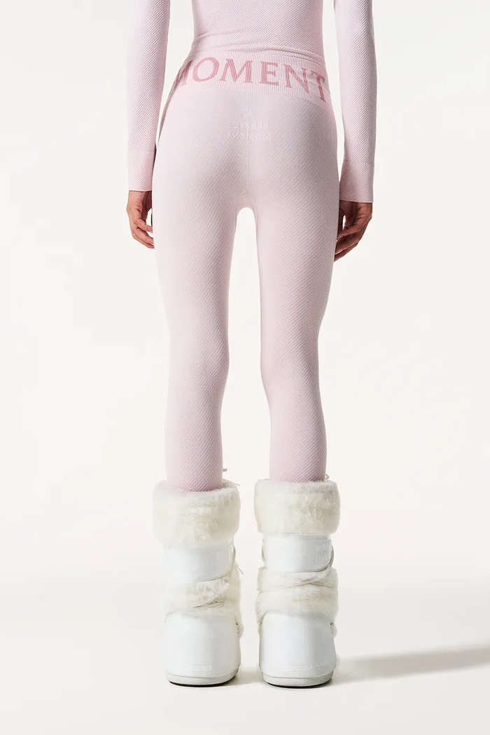 Perfect Moment Legginsy funkcyjne damskie z dodatkiem kaszmiru Perfect Thermal W3001120 różowy AW25