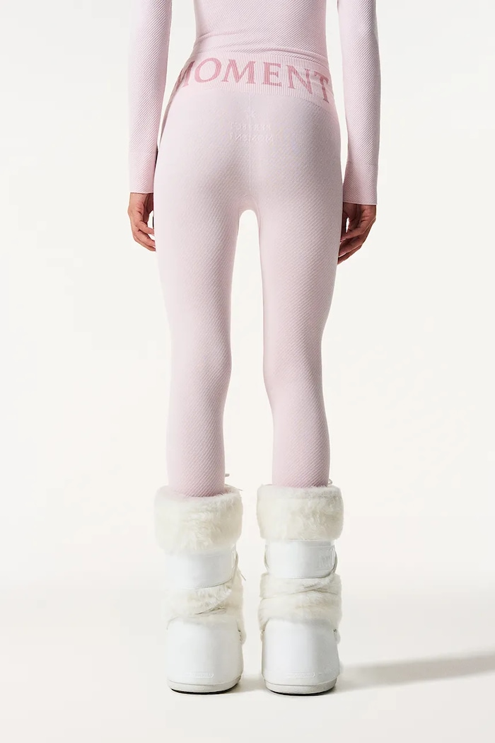 Perfect Moment Legginsy funkcyjne damskie z dodatkiem kaszmiru Perfect Thermal W3001120 różowy AW25