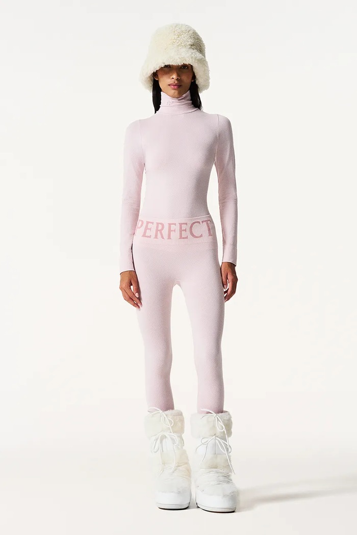 Odzież Perfect Moment Legginsy funkcyjne damskie z dodatkiem kaszmiru Perfect Thermal W3001120 różowy