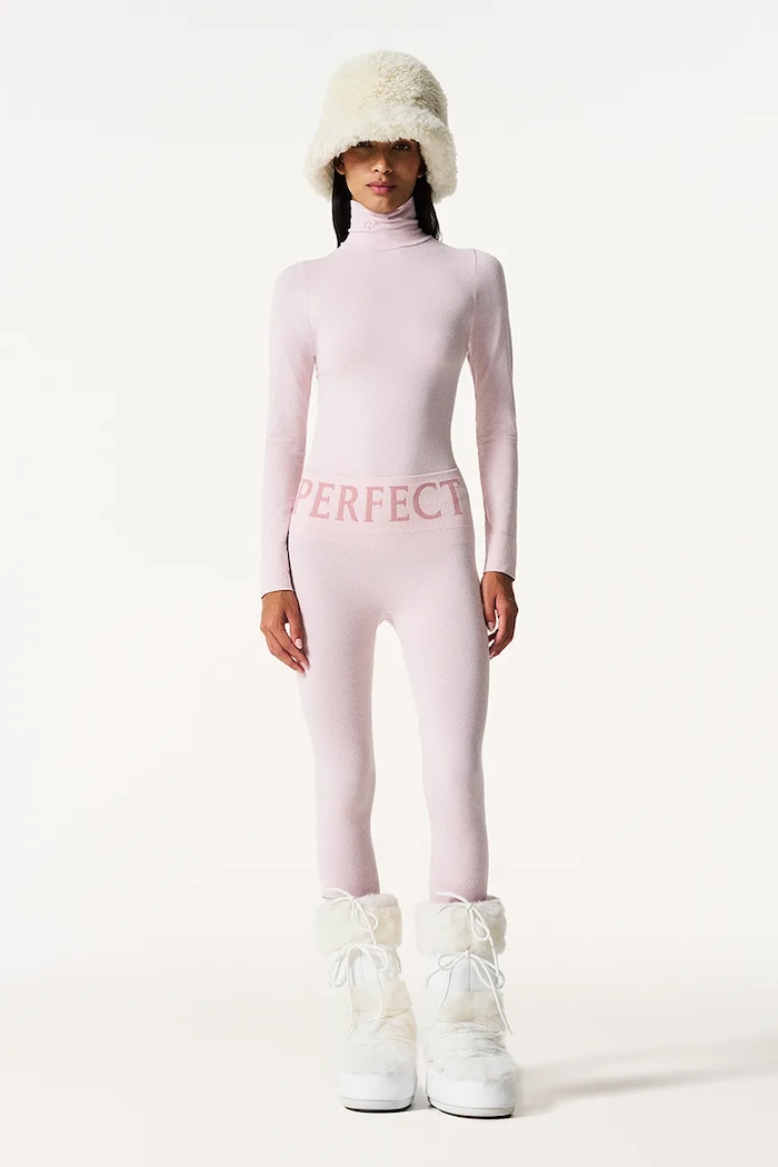 Odzież Perfect Moment Legginsy funkcyjne damskie z dodatkiem kaszmiru Perfect Thermal W3001120 różowy