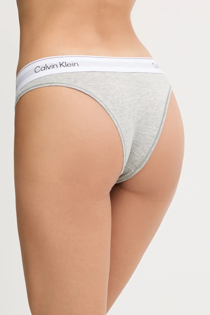 Calvin Klein Underwear brazilky dámske s bavlnou LV00QF8522 sivá SS26