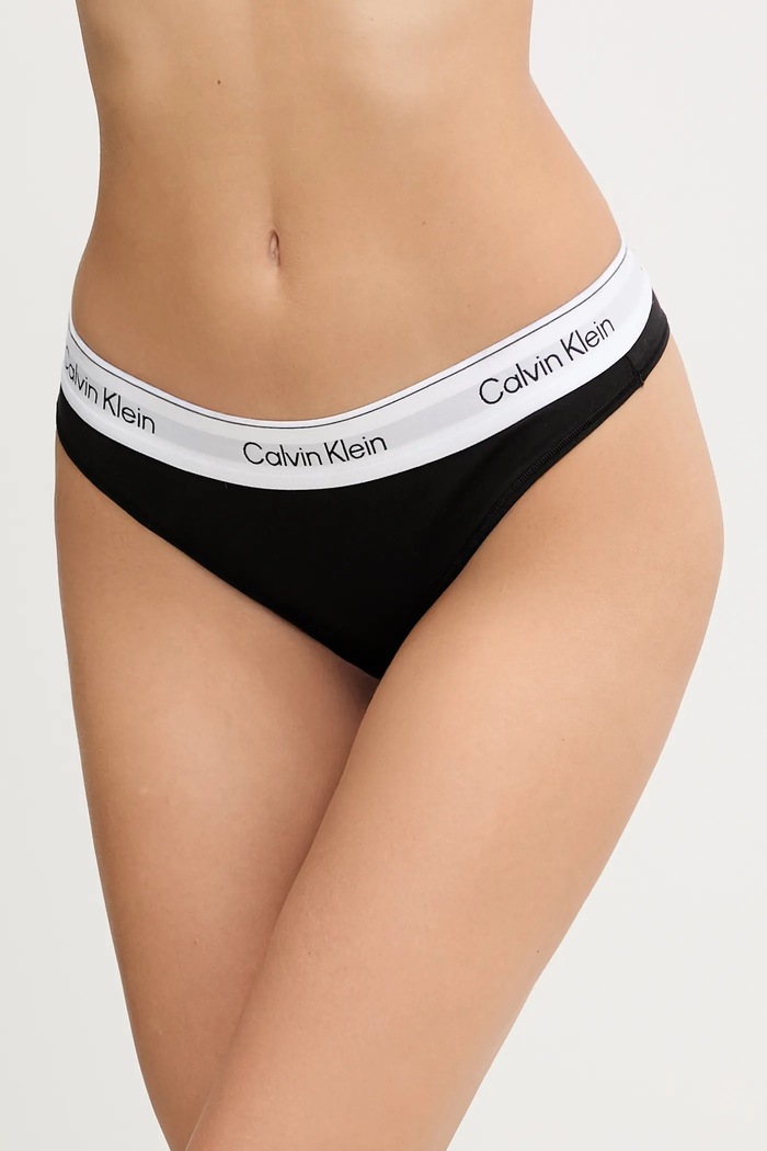Calvin Klein Underwear brazilky dámske s bavlnou nohavičky čierna LV00QF8522