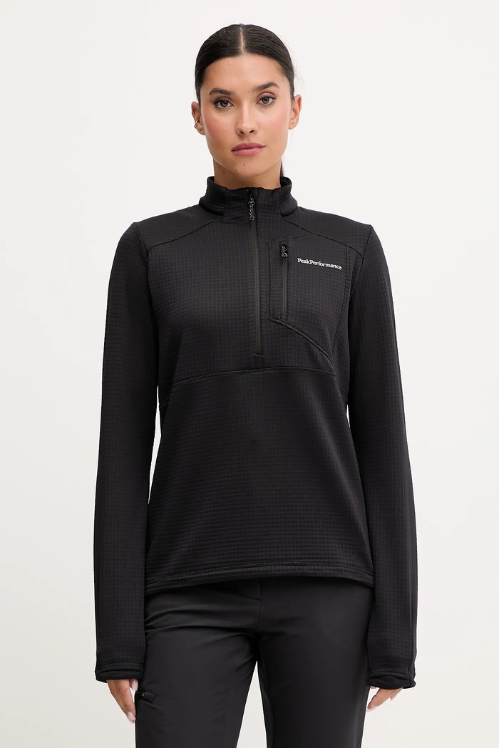 Peak Performance sportos hosszú ujjú Trail elasztánnal fekete G79811