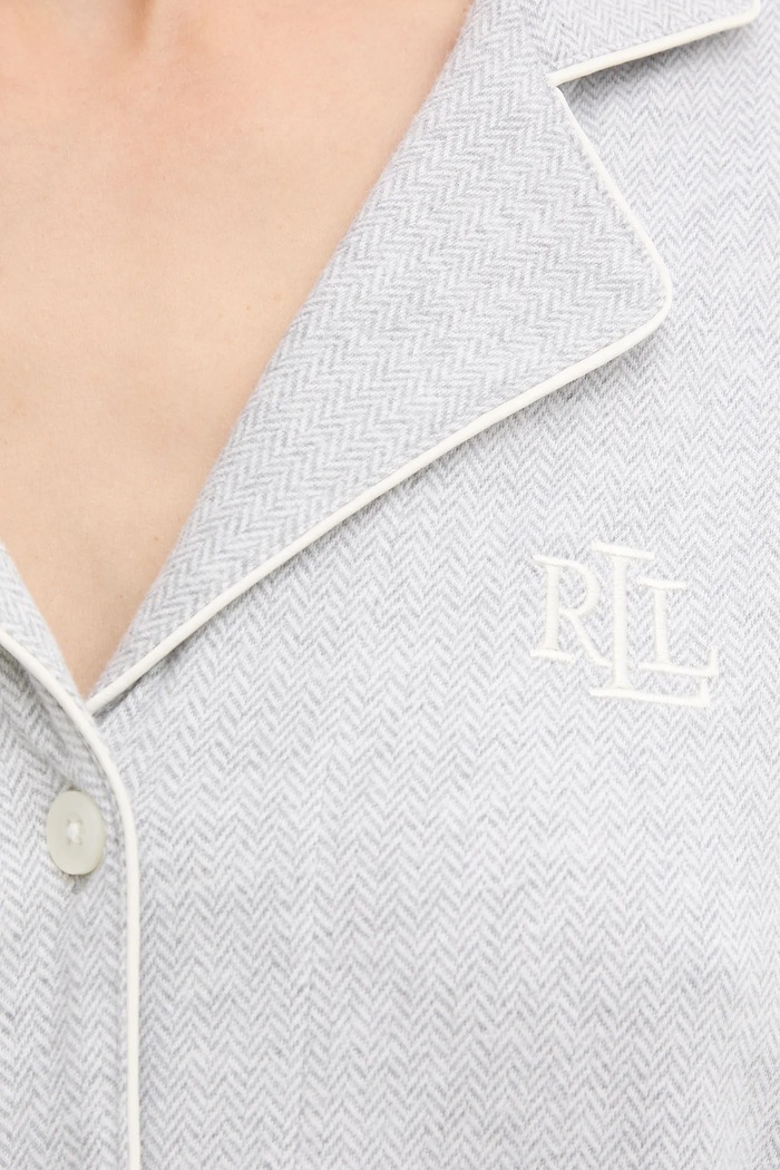 Lauren Ralph Lauren pamut pizsama ILN92453 szürke