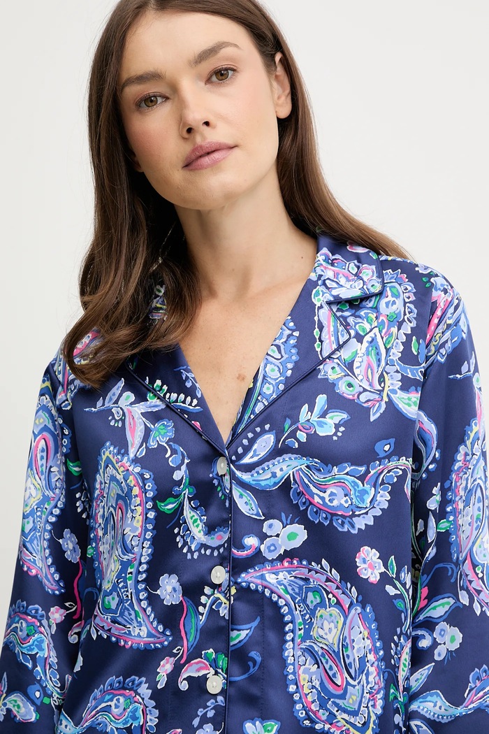 Pyžamo Lauren Ralph Lauren ILN92480 modrá