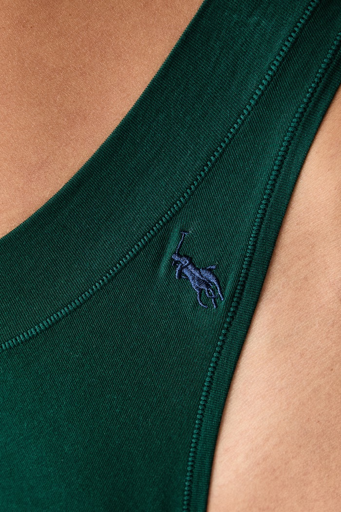 Odzież Polo Ralph Lauren Stringi damskie bawełniane z elastanem 4P0511 zielony