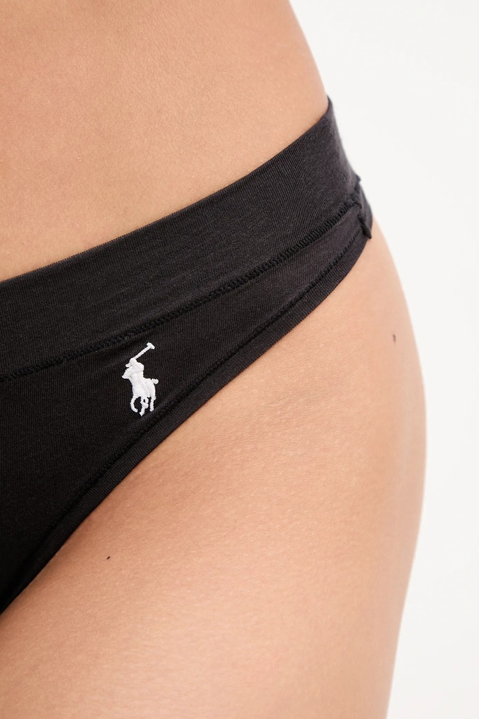 Oblečenie Polo Ralph Lauren tangá dámske bavlnené s elastanom 4P0511 čierna