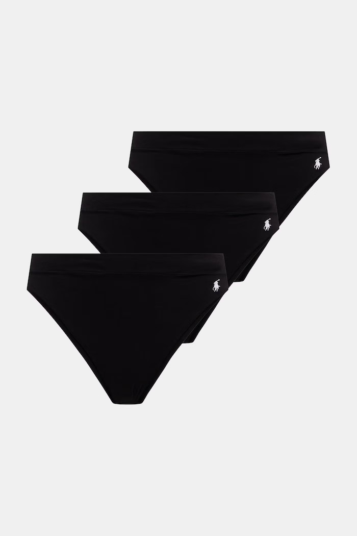 Polo Ralph Lauren figi damskie z bawełną 3-pack czarny 4P0711