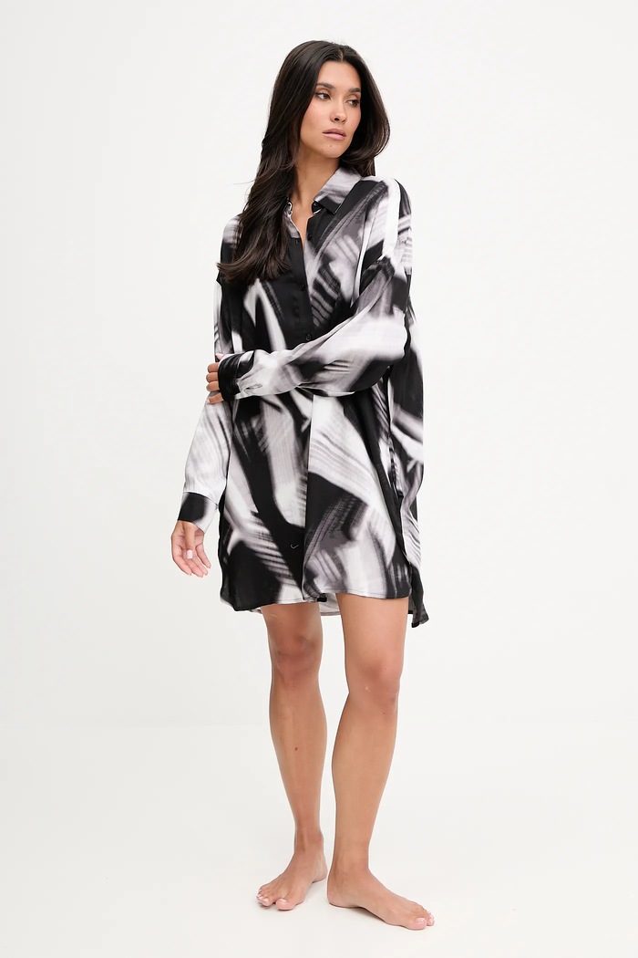 DKNY Cămașă de noapte YI30070 negru AW25