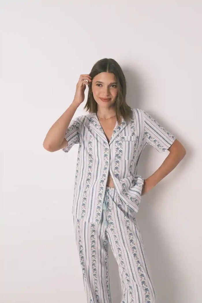 women'secret pamut pizsama 4852097 türkiz AW25