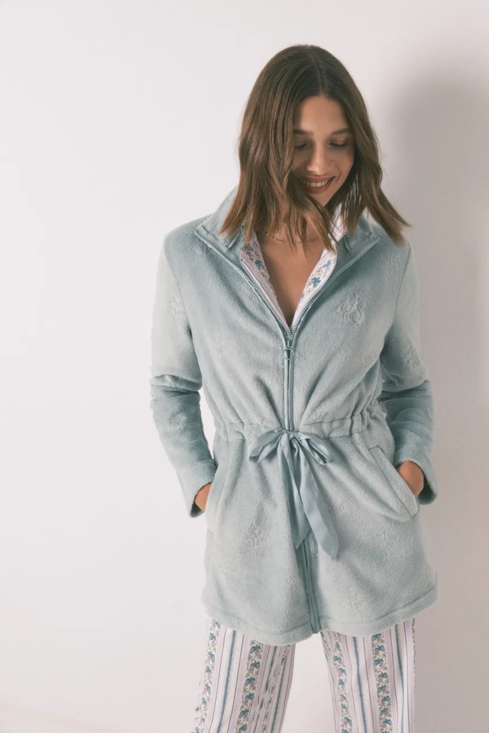 women'secret szlafrok dzianina turkusowy 3142294