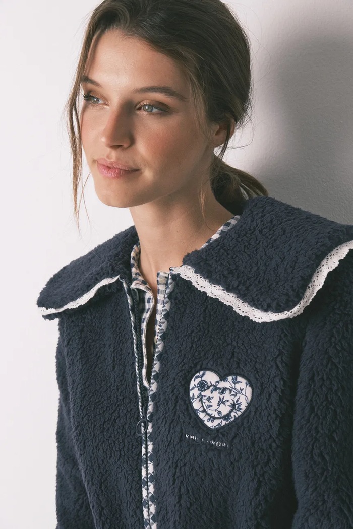 women'secret accappatoio 4412198 blu navy AW25