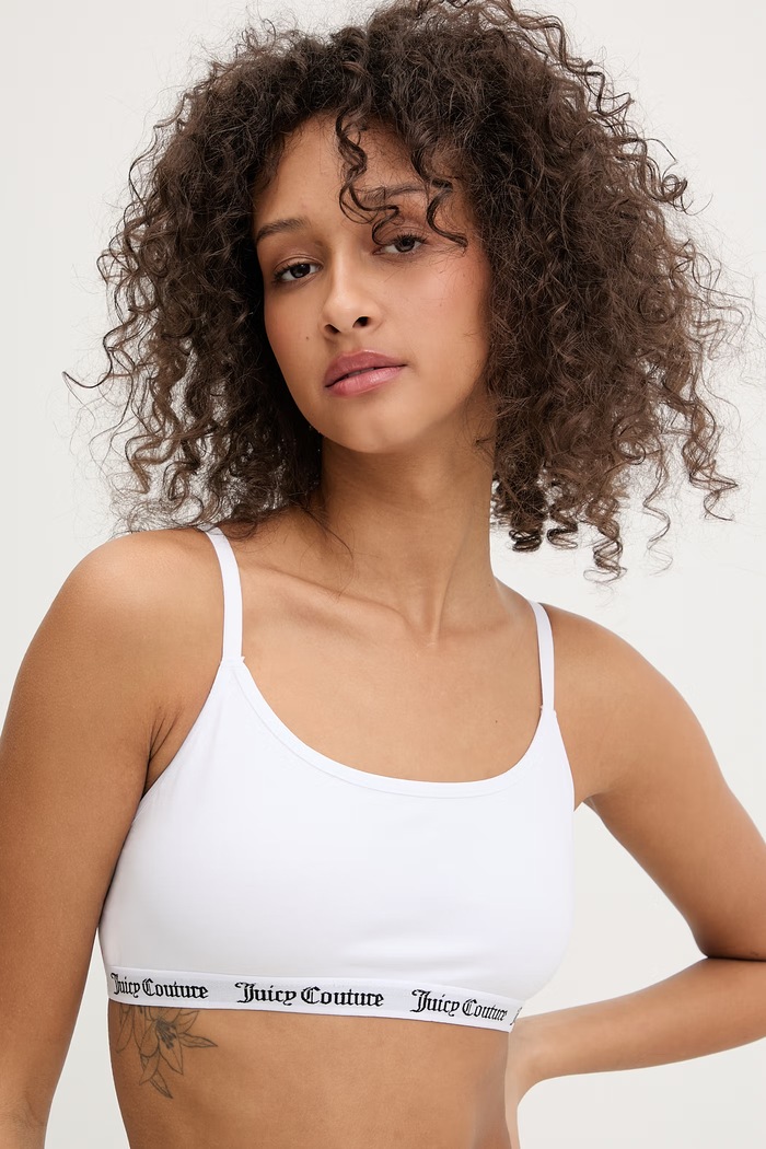Juicy Couture σουτιέν με βαμβάκι REN BRALET λευκό JCTBT125972