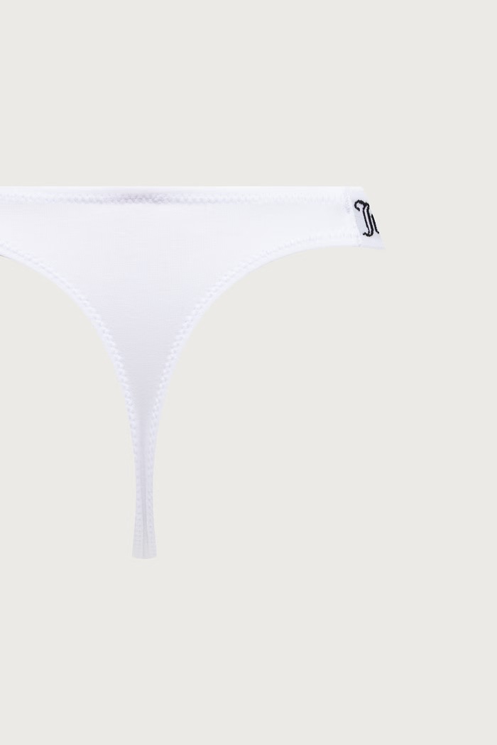 Stringi damskie z bawełną 3 PK DEMI THNG 3-pack Juicy Couture JCTTH225951 szary