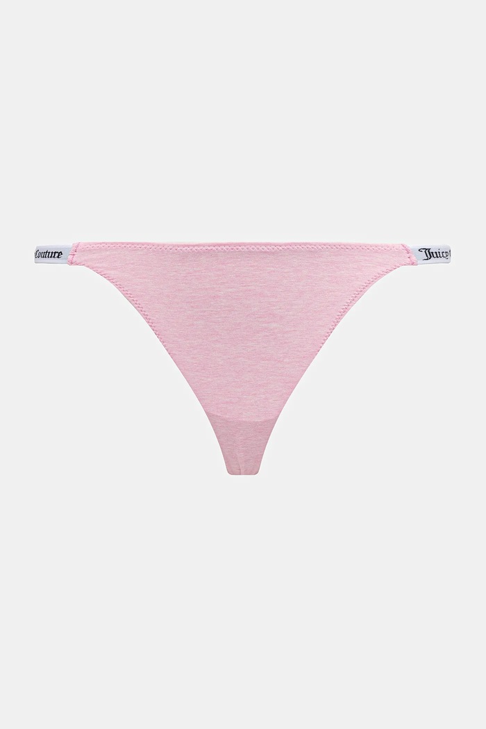 Îmbrăcăminte Juicy Couture chiloți g-string pentru femei cu bumbac 3 PK DEMI THNG pachet de 3 JCTTH225951 roz