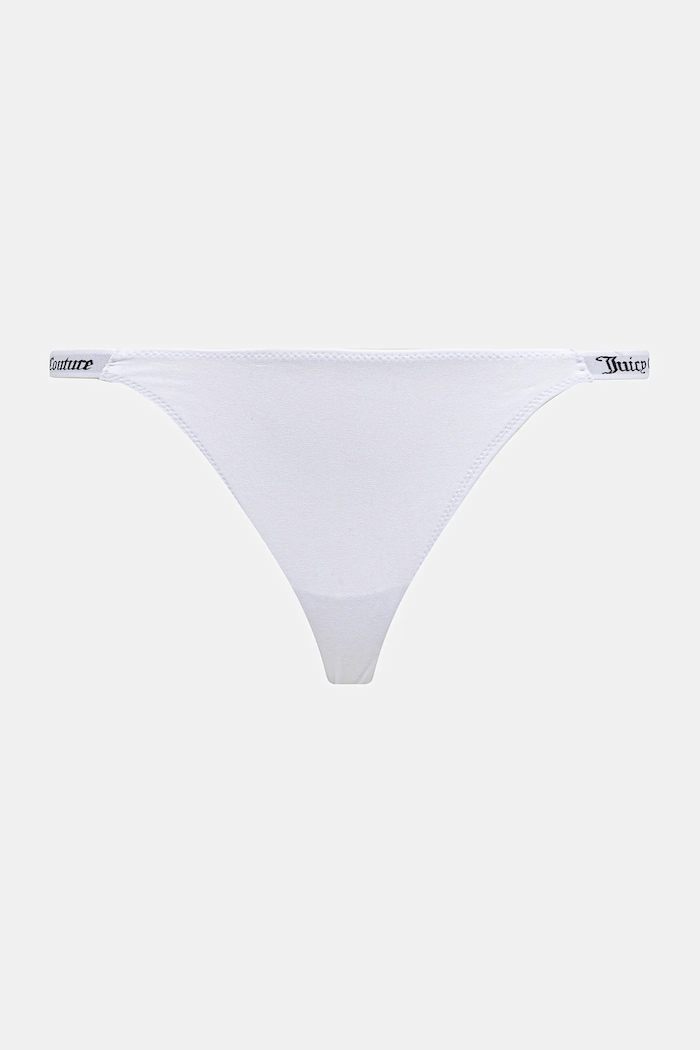 Juicy Couture chiloți g-string pentru femei cu bumbac 3 PK DEMI THNG pachet de 3 gri JCTTH225951