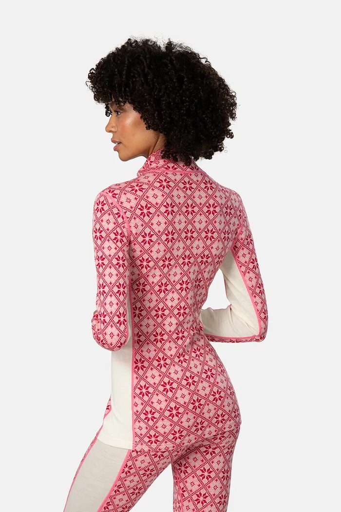 Kari Traa Bluza funkcyjna damska z wełny merino ROSE 622691 czerwony SS26