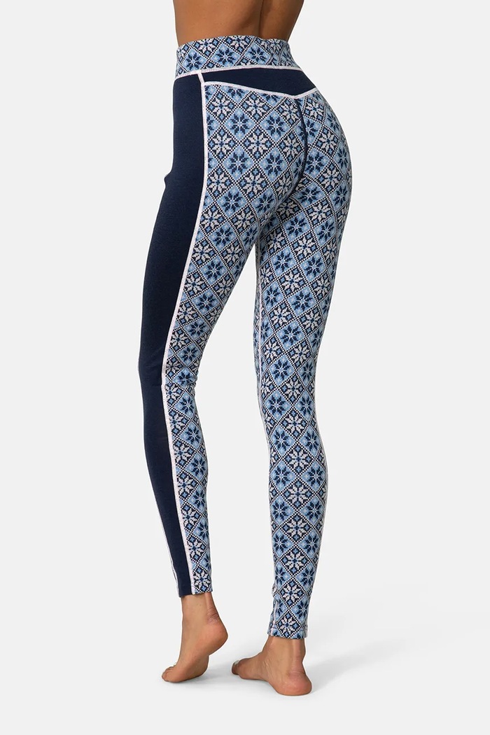 Kari Traa Legginsy funkcyjne damskie z wełny merino ROSE 622873 niebieski SS26