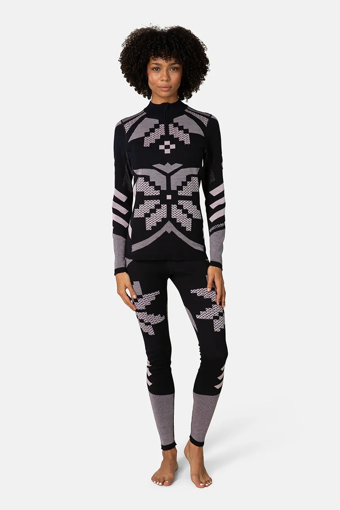 Odzież Kari Traa Legginsy funkcyjne damskie z wełną merino FAITH 623595 czarny