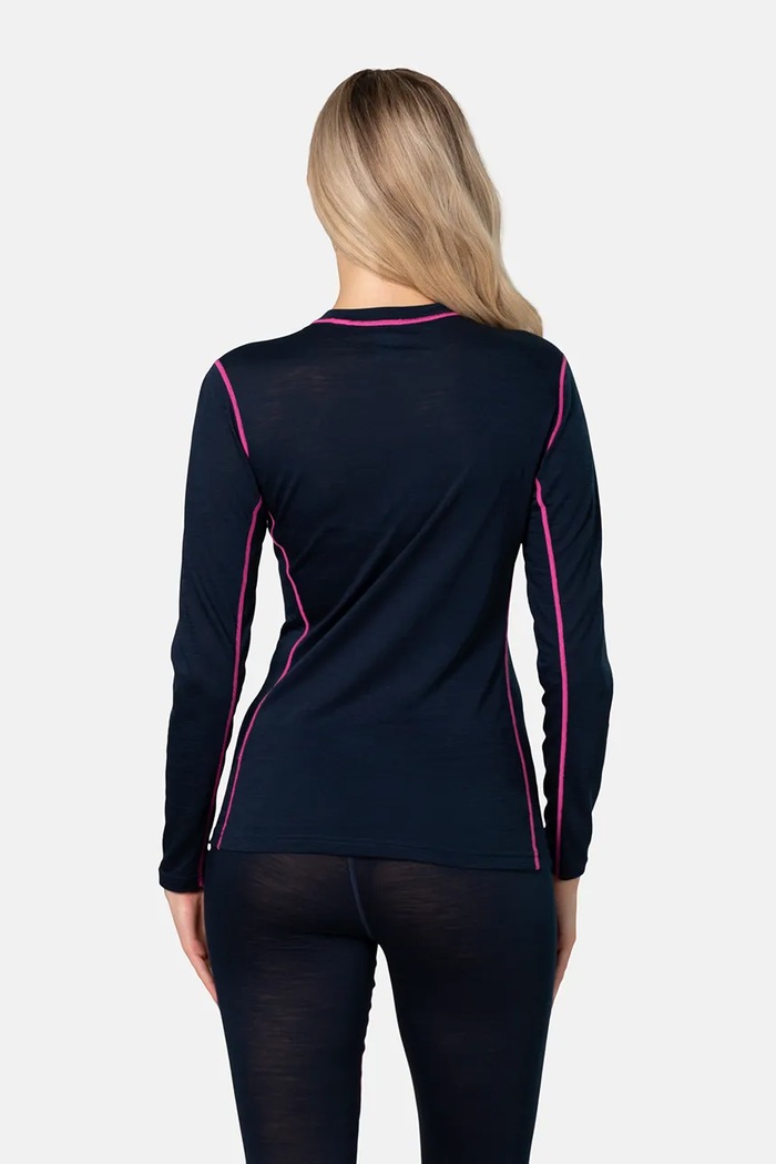 Kari Traa Longsleeve funkcyjny damski z dodatkiem wełny LIVE 623900 granatowy AW25