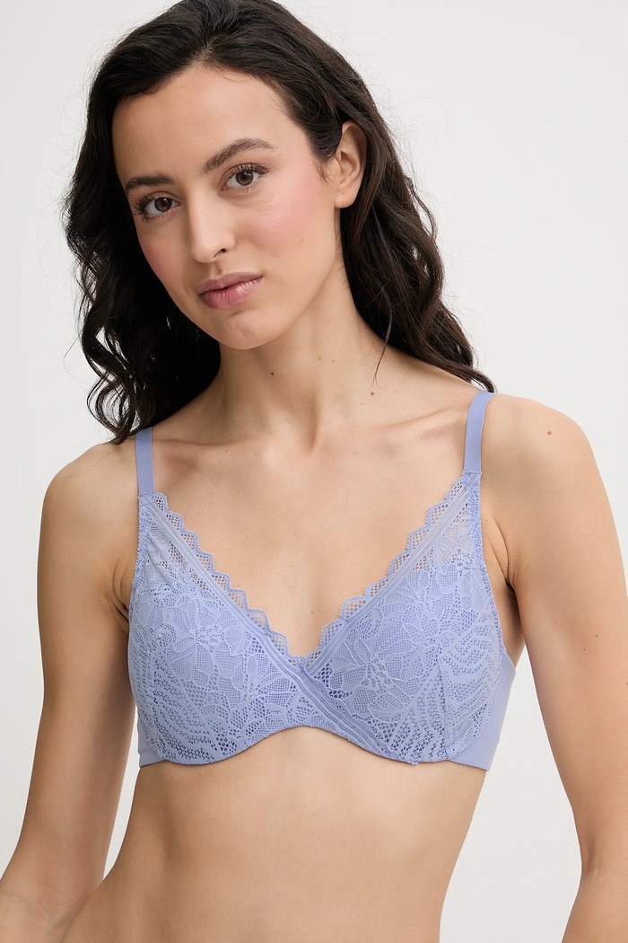 Chantelle sutien Floral Touch cu balene albastru C94260