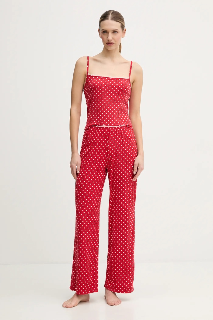 Top πιτζάμας Abercrombie & Fitch KI146.5103.500 κόκκινο AW25