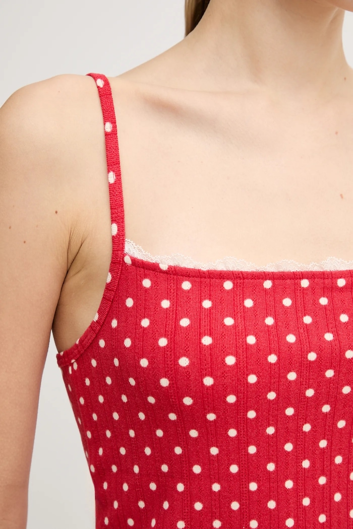 Top πιτζάμας Abercrombie & Fitch KI146.5103.500 κόκκινο
