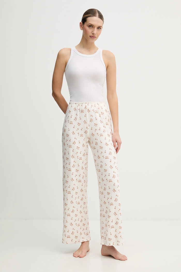 Παντελόνι πιτζάμας Abercrombie & Fitch KI146.5113.110 μπεζ AW25