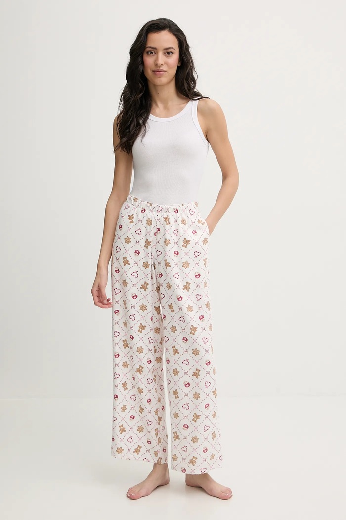 Pyžamové nohavice Hollister Co. KI346.5098.118 biela AW25