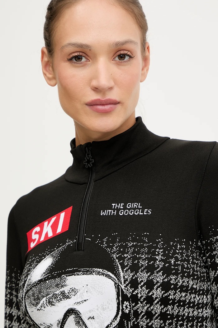 Функционален суичър Newland LADY T-NECK черен N46787.157