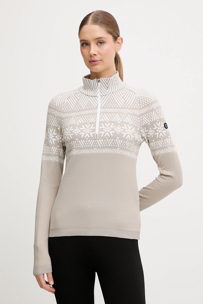 Funkčné tričko s dlhým rukávom Newland LADY T-NECK nízka béžová N46717.97