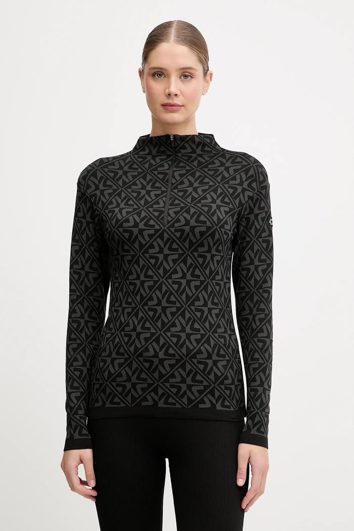 Newland longsleeve funkcyjny LADY T-NECK sporty zimowe czarny N46509.167