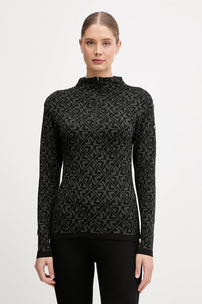 Newland longsleeve funkcyjny LADY T-NECK sporty zimowe czarny N46509.167