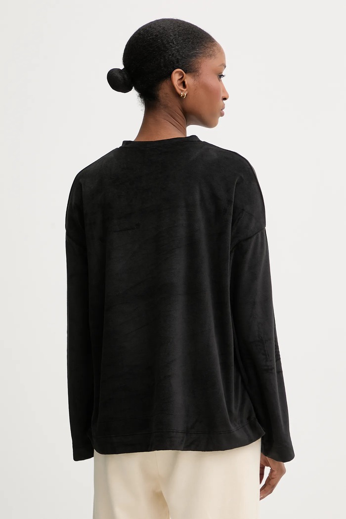 United Colors of Benetton longsleeve piżamowy 3JQA3M08B czarny AW25