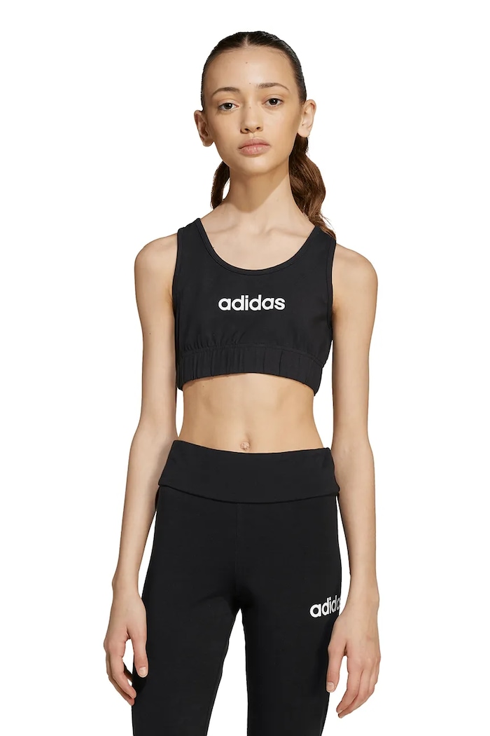 Παιδικό αθλητικό σουτιέν adidas μαλακό μαύρο JX3923