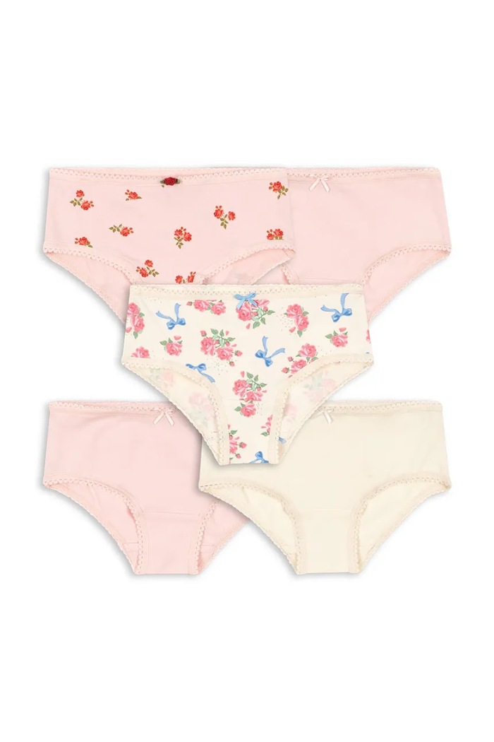Konges Sløjd chiloți copii BASIC 5 PACK GIRL UNDERPANTS GOTS 5-pack uni roz KS103699.9BYA