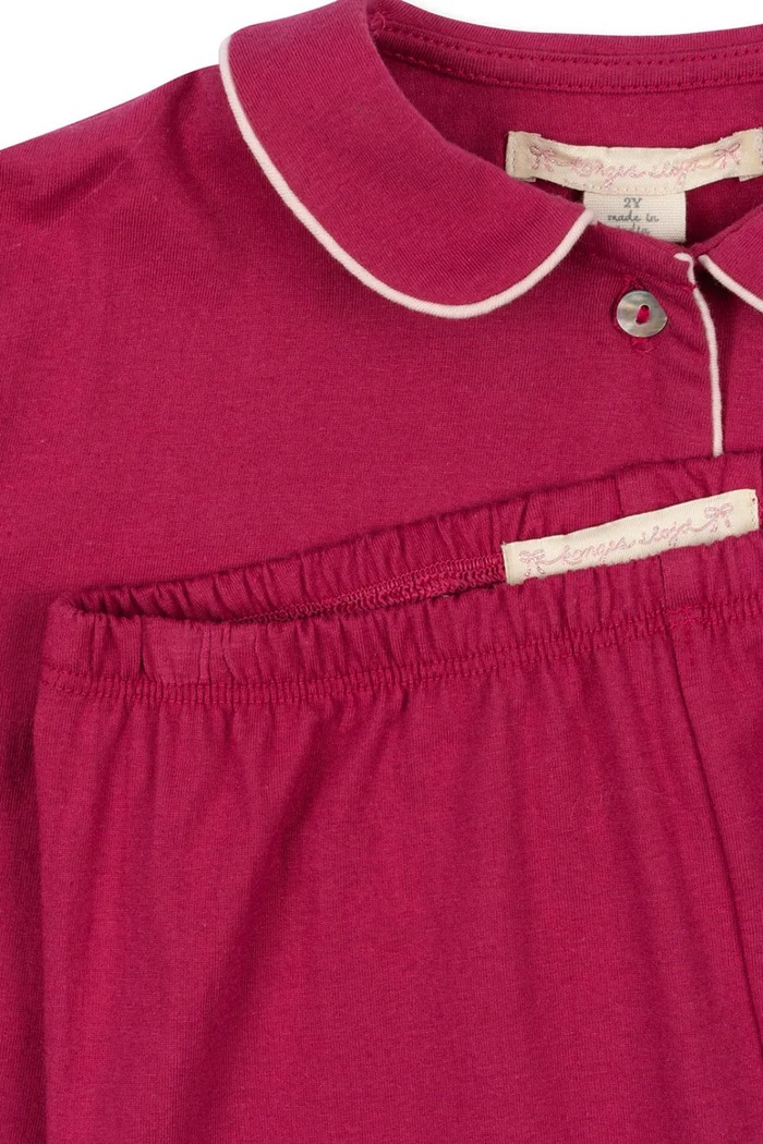 Dječja pidžama Konges Sløjd PIO FRILL SET GOTS roza KS103964.9BYA