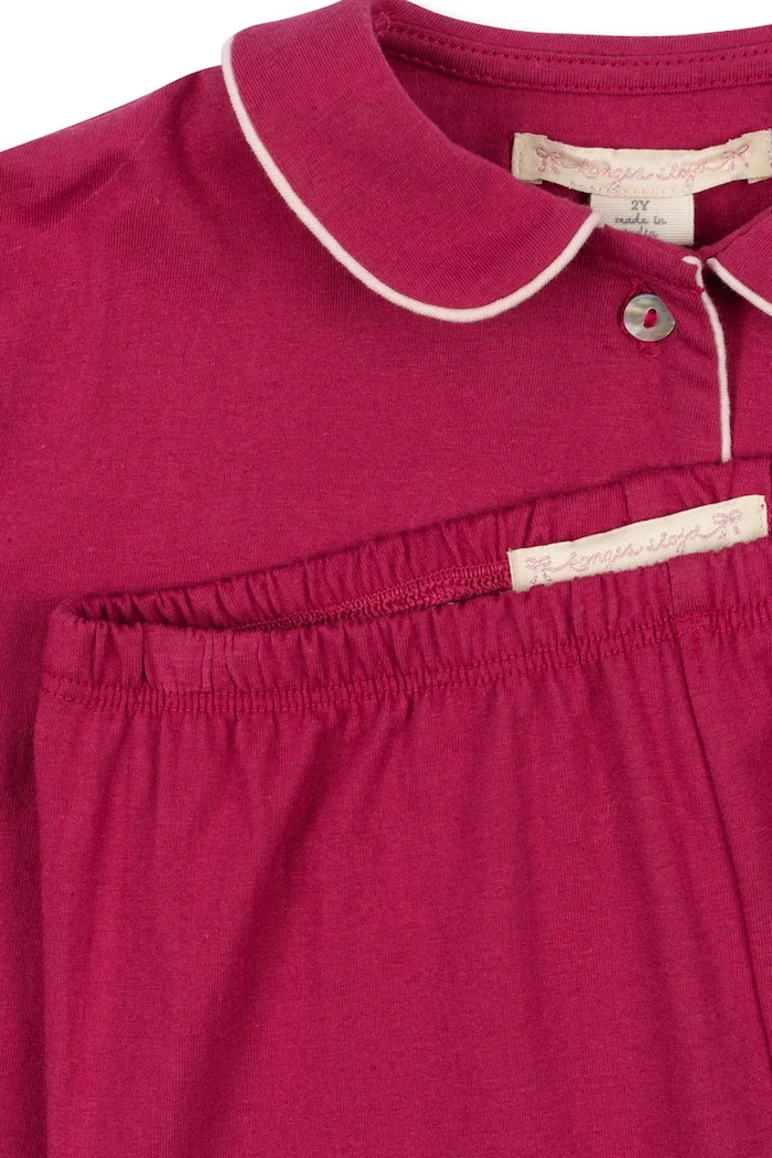 Dječja pidžama Konges Sløjd PIO FRILL SET GOTS roza KS103964.9BYA