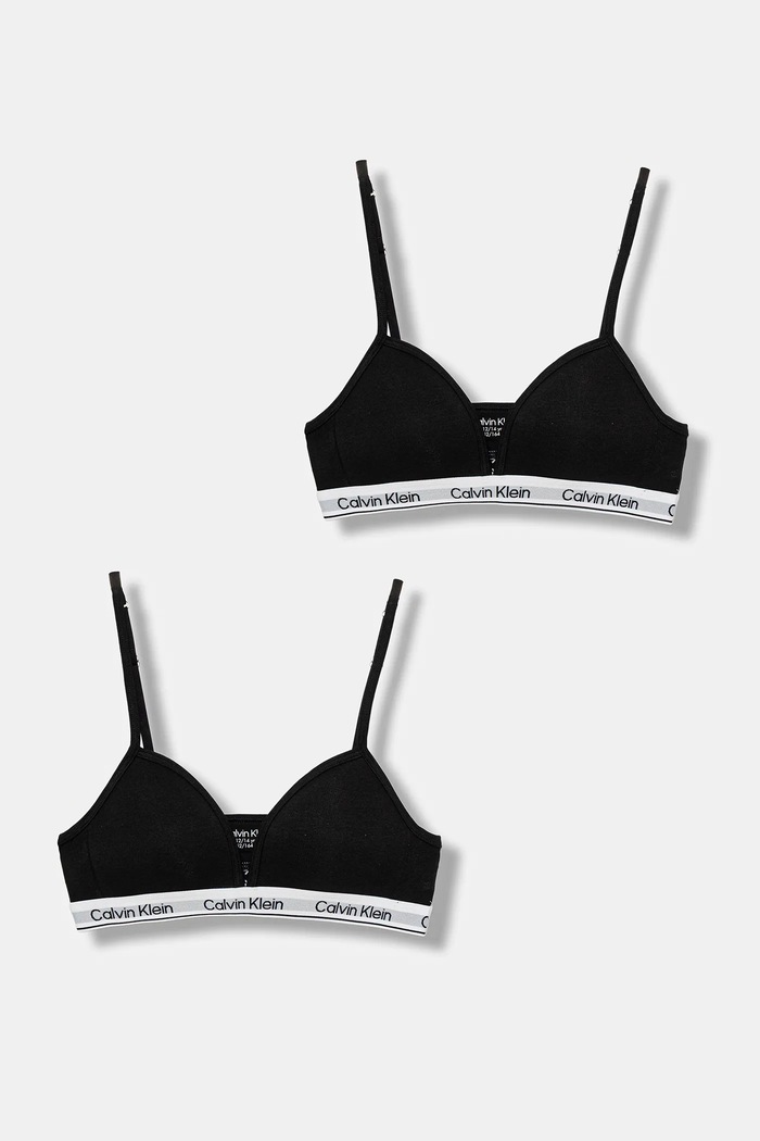 Detská podprsenka Calvin Klein Underwear 2-pak jemne vystužené čierna G80G800741.9BYA