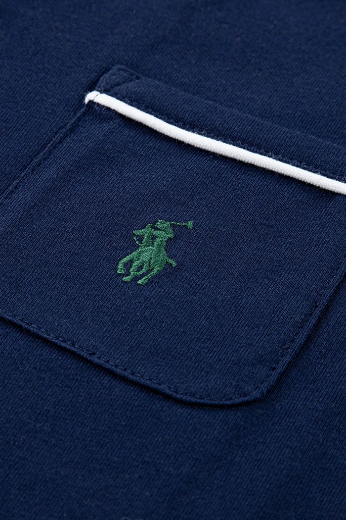 Dziewczynka Polo Ralph Lauren piżama bawełniana dziecięca 4P0279 granatowy