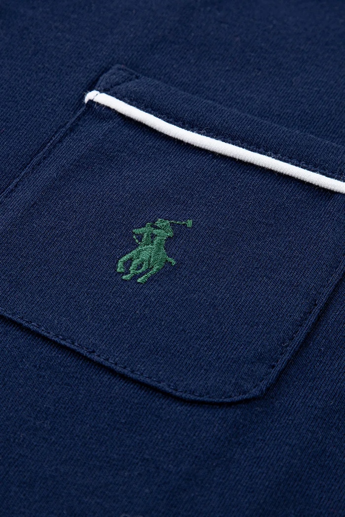 Dziewczynka Polo Ralph Lauren piżama bawełniana dziecięca 4P0279 granatowy