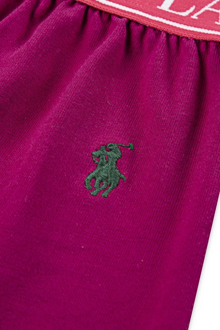 Polo Ralph Lauren pijamale de bumbac pentru copii 4P0281 roz