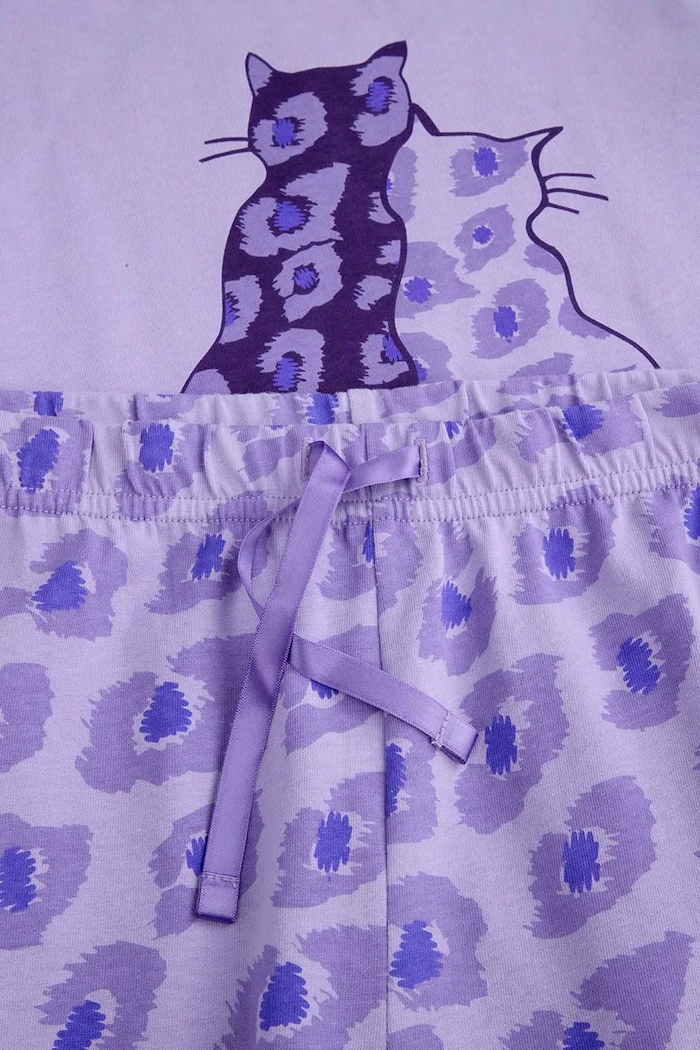 Coccodrillo pijamale din bumbac pentru copii violet ZC5448102PJS