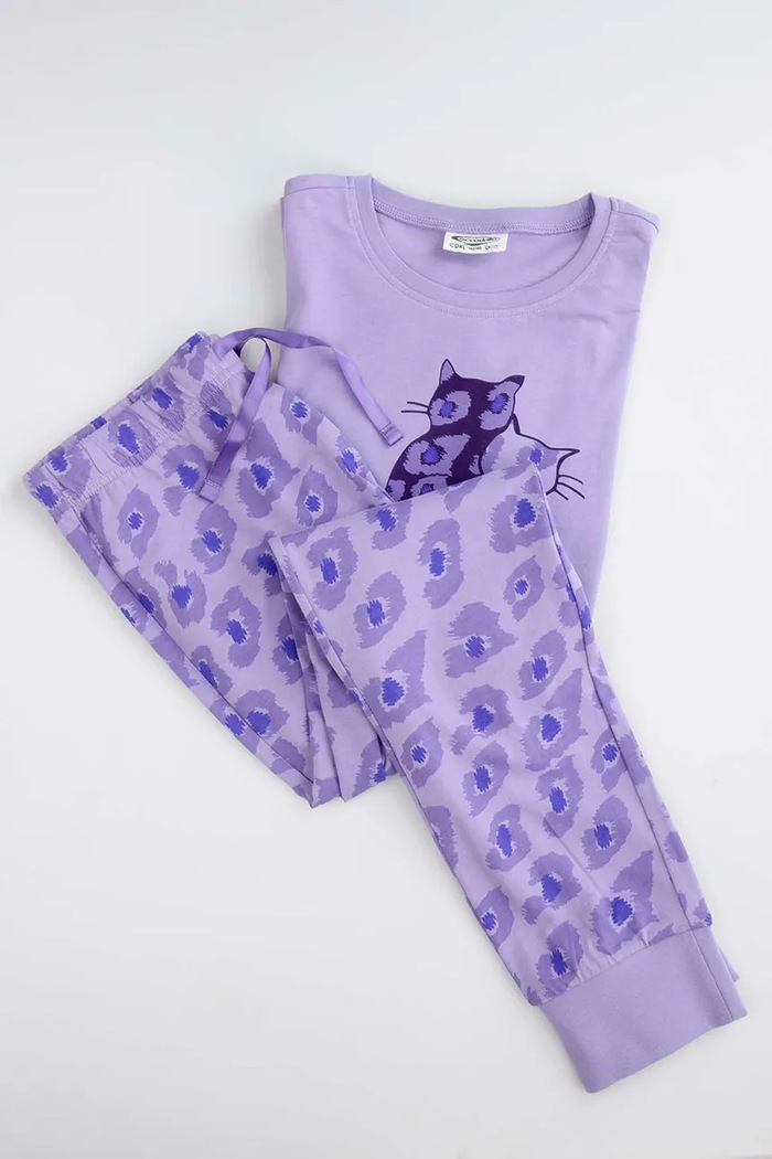 Coccodrillo pijamale din bumbac pentru copii ZC5448102PJS violet