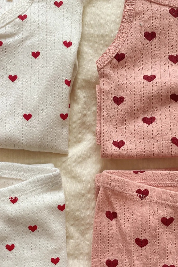 Otroški bombažen komplet Konges Sløjd MINNIE UNDERWEAR GOTS Konges Sløjd KS3021.9BYA roza