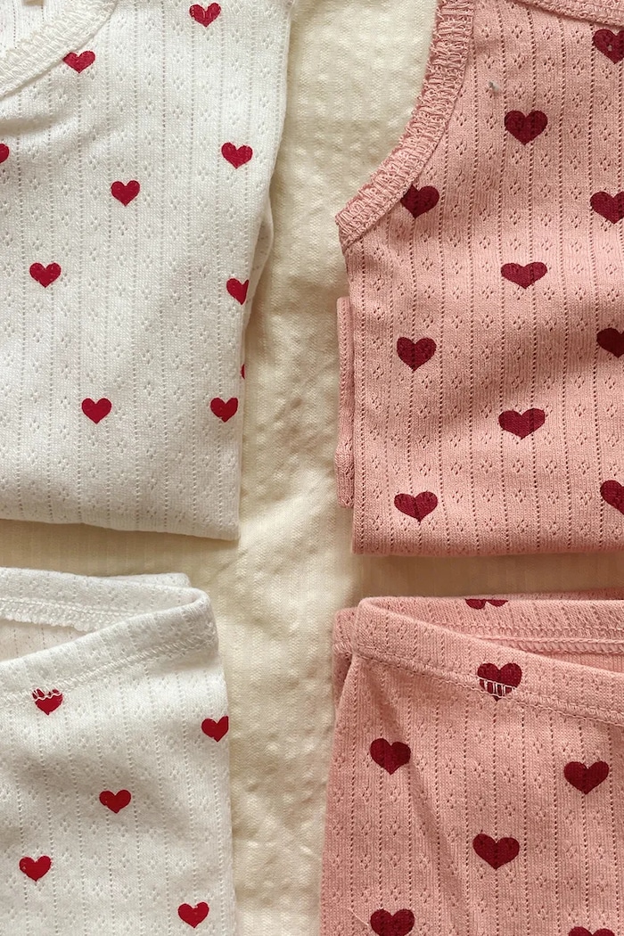 Otroški bombažen komplet Konges Sløjd MINNIE UNDERWEAR GOTS Konges Sløjd KS3021.9BYA roza