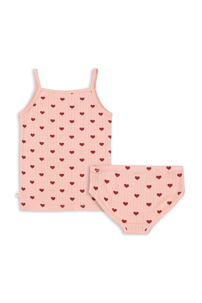 Konges Sløjd Otroški bombažen komplet Konges Sløjd MINNIE UNDERWEAR GOTS KS3021.9BYA roza AW25